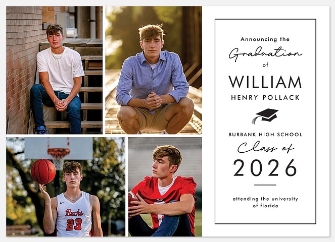 Black & White Graduation Cards