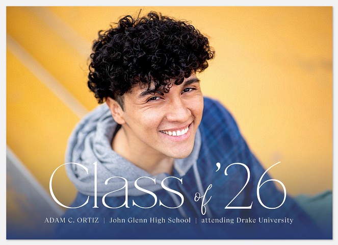 Blue Gradient Graduation Cards