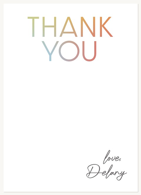Bright Gradient Thank You Cards 