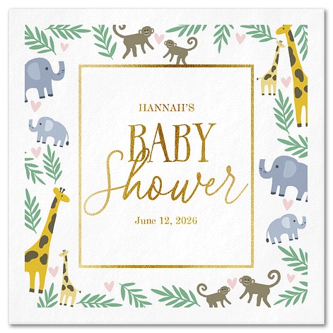 Safari Shower Custom Napkins