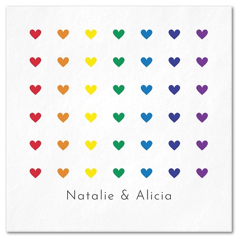 Rainbow Love Custom Napkins