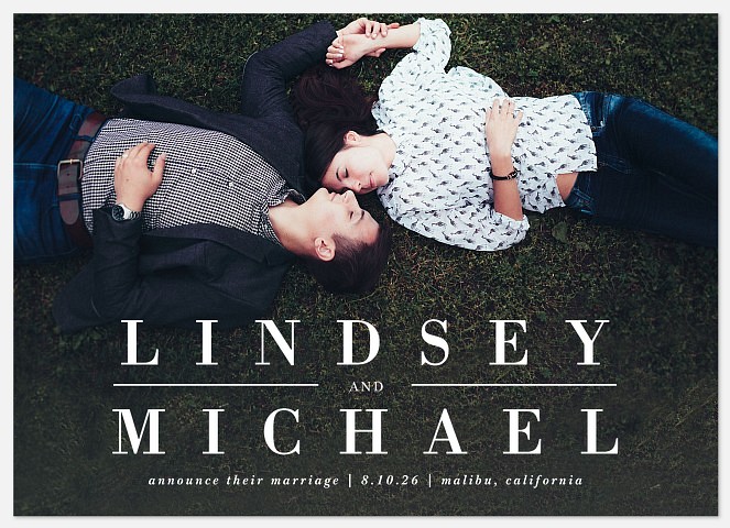 Stylish Couple Wedding Announcements