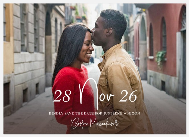  Euro Date Save the Date Photo Cards