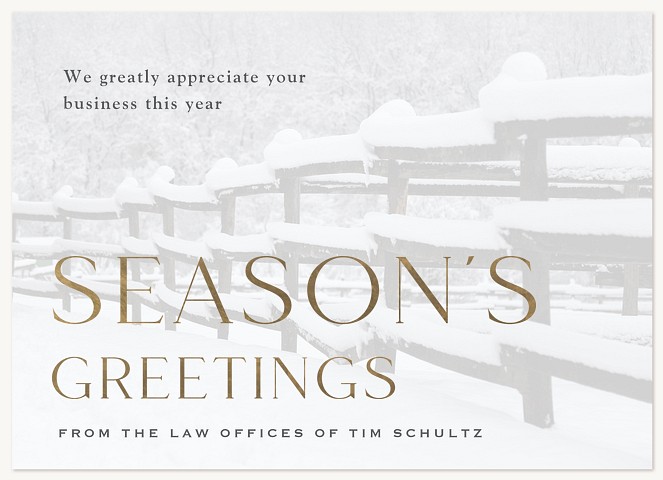 Winter Snowcaps Business Holiday Cards