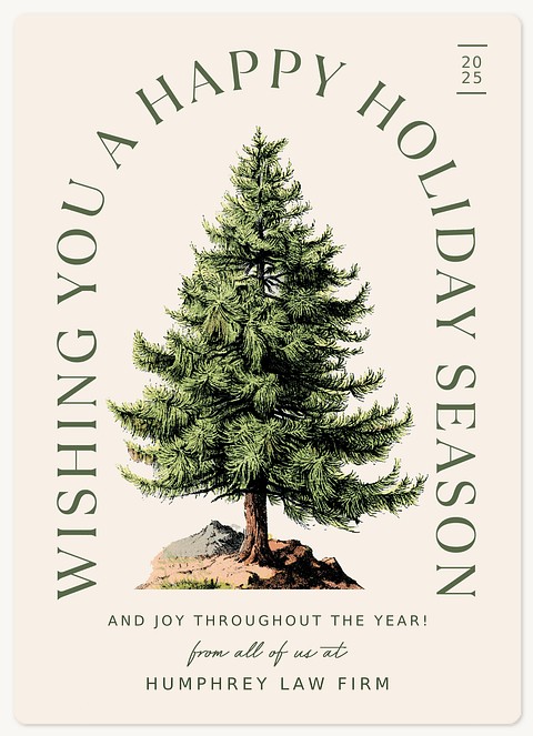 Tree in Nature Holiday & Christmas Magnet Cards