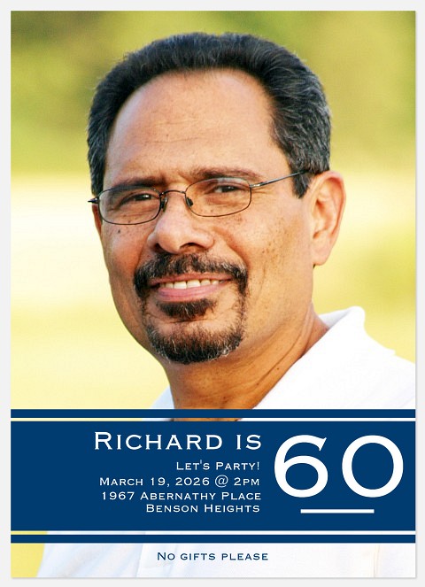 Indigo Band Adult Birthday Invitations