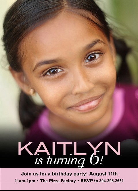 Big Shot Girl Kids' Birthday Invitations