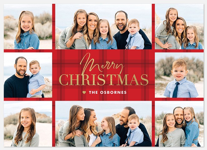 Tartan Album Holiday Photo Cards