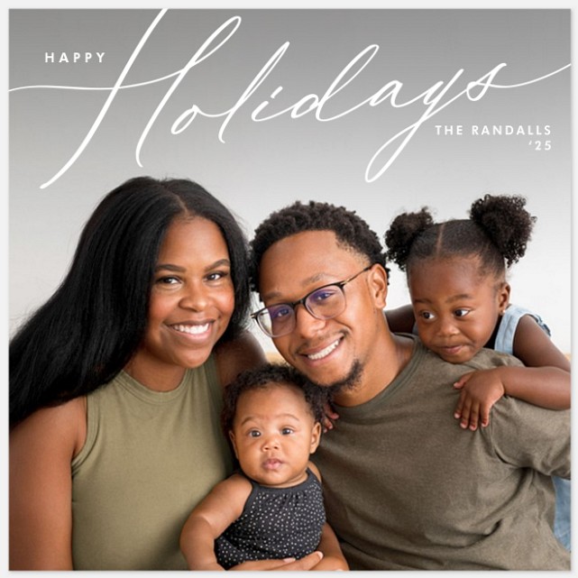 Handscript Greeting Holiday Photo Cards