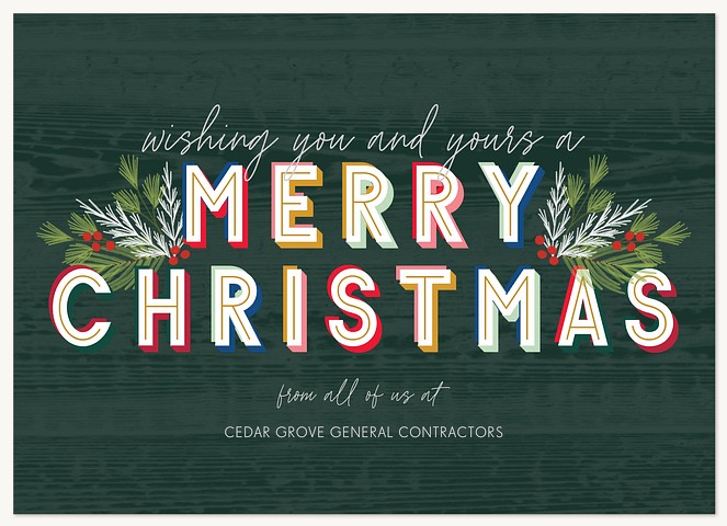 Inline Christmas Business Holiday Cards