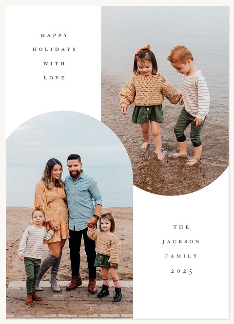Overlapping Arches Personalized Holiday Cards
