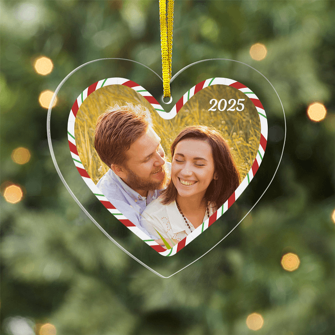 Candy Cane Love Personalized Ornaments