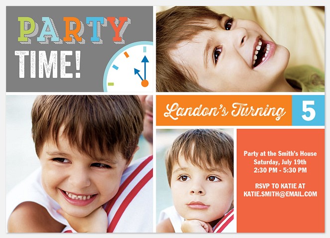 It's That Time! Kids' Birthday Invitations