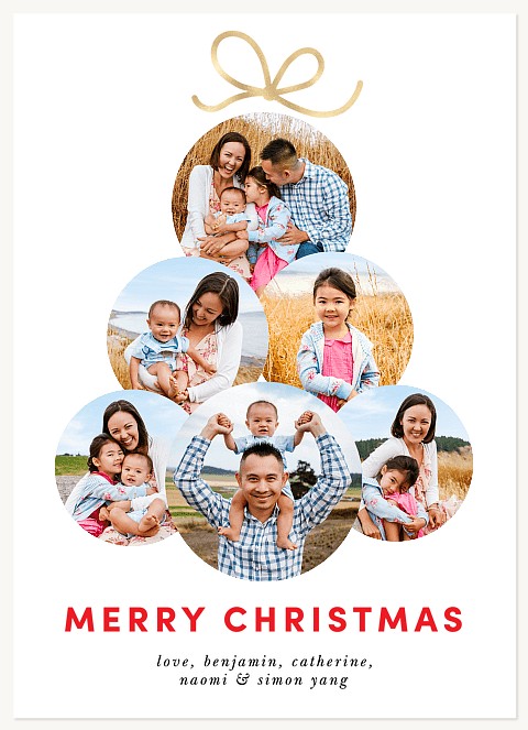 Bauble Tree Personalized Holiday Cards