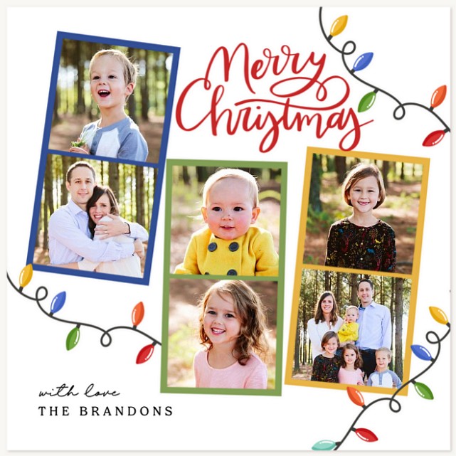 Colorful Snapshots Personalized Holiday Cards