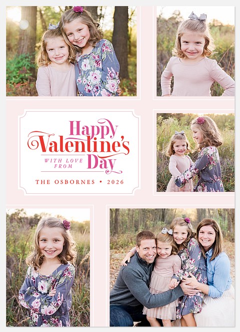 Vintage Label Valentine Photo Cards