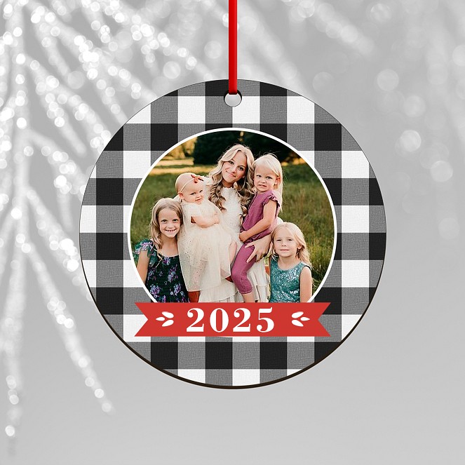 Classic Plaid Custom Ornaments