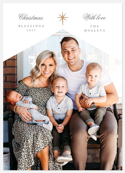 Winter Star Holiday Photo Cards