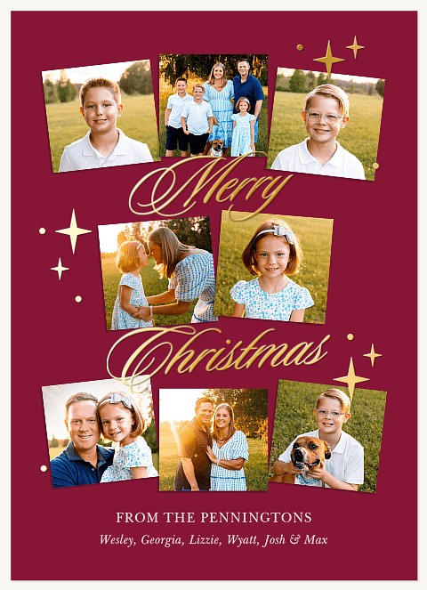 Sparkling Shine Personalized Holiday Cards