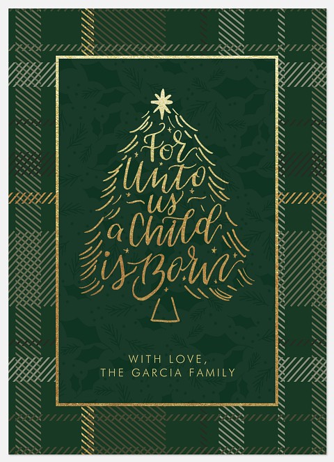 Blessed Tartan Holiday Photo Cards