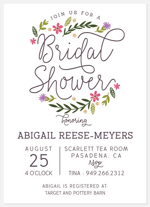 Delightful Florets Bridal Shower Invitations