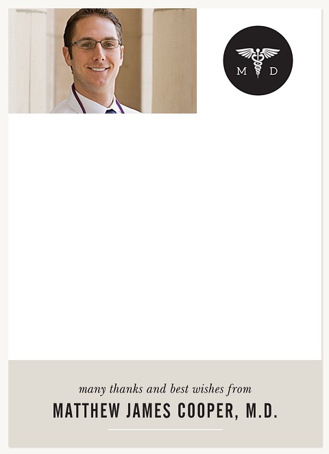 MD Medallion Graduation Thank You Cards