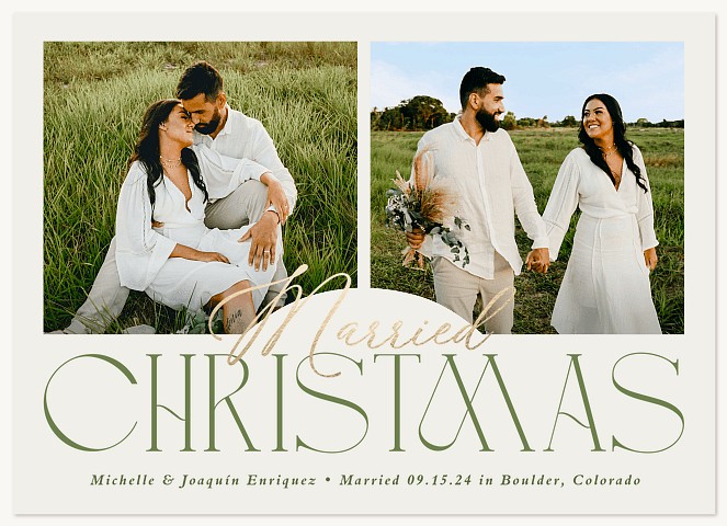 Married Cheer Personalized Holiday Cards