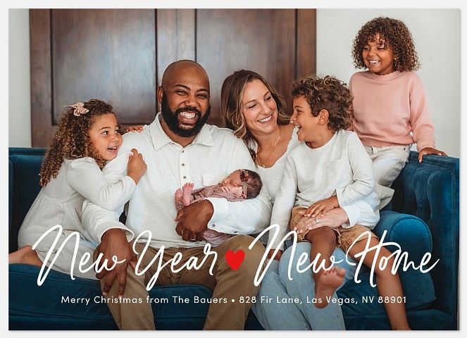 New Year New Home Holiday Photo Cards