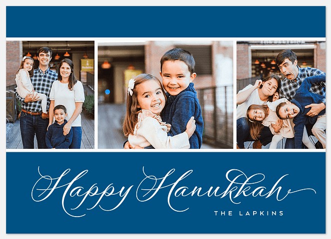 Trio of Light Hanukkah Photo Cards