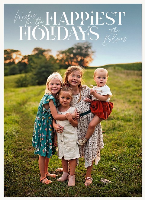 Starry Greeting Personalized Holiday Cards