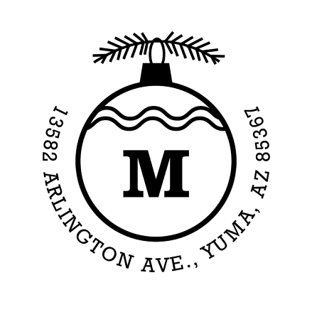 Monogram Ornament | Custom Rubber Stamps