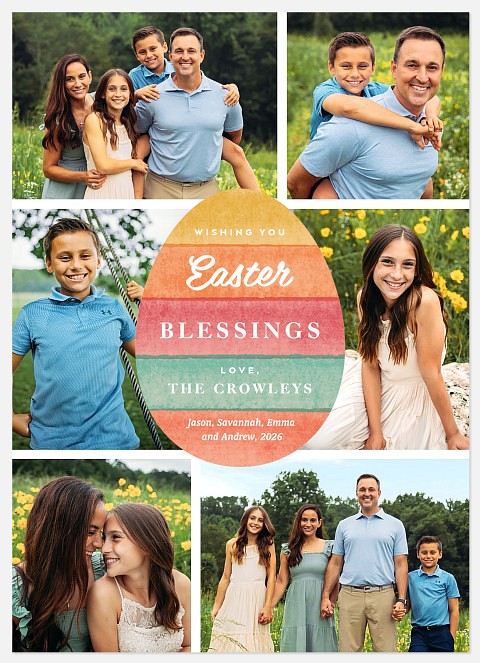 Dip Dyed Egg Easter Photo Cards