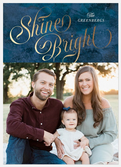 Golden Glow Hanukkah Photo Cards