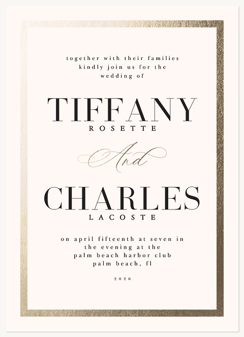 Timeless Frame Wedding Invitations