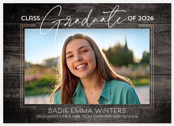 Rustic Scholar Graduation Cards
