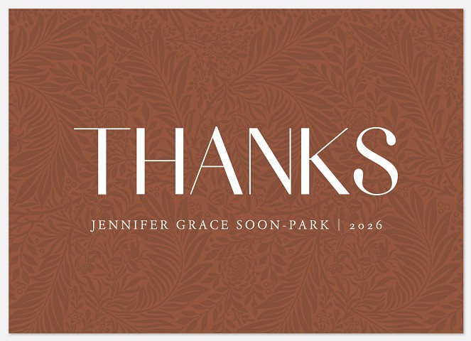 Thankful Botanical Thank You Cards 