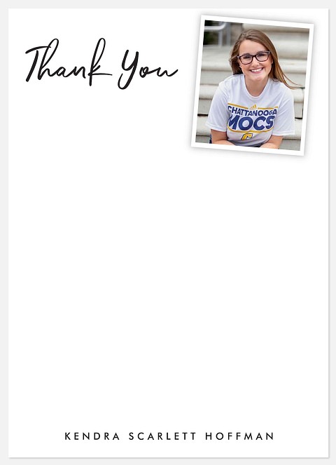Collegiate Snapshot Thank You Cards 