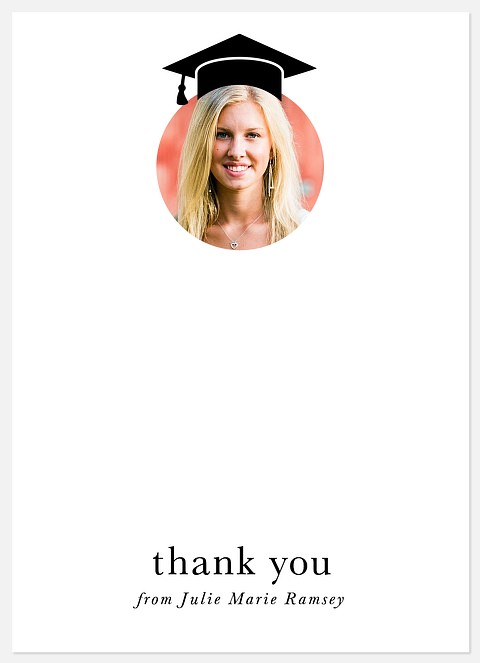 Mortarboard Cutout Thank You Cards 