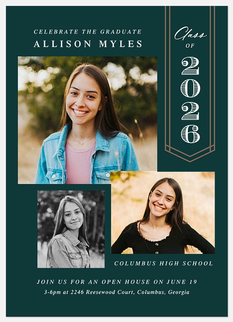 Honored Pennant Graduation Cards