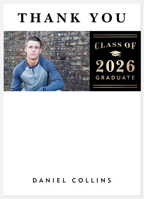 Collegiate Blocks Thank You Cards 