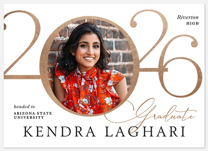 Shimmering Number Graduation Cards