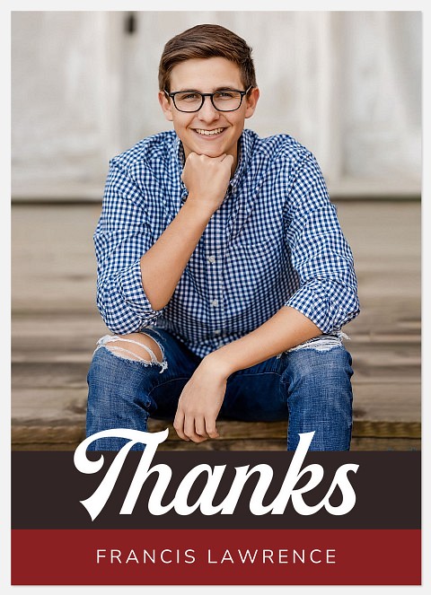 Jacket Thanks Thank You Cards 