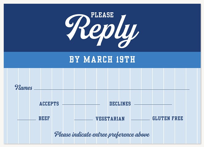 Sporty Script Bar Mitzvah RSVP Cards