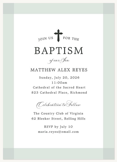 Overlapping Edges Baptisms & Christening Invitations