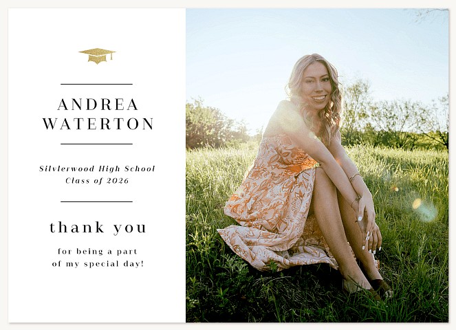 Stunning Cap Thank You Cards 