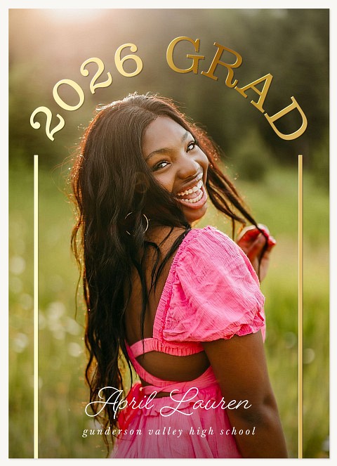 Arched Serif Graduation Cards