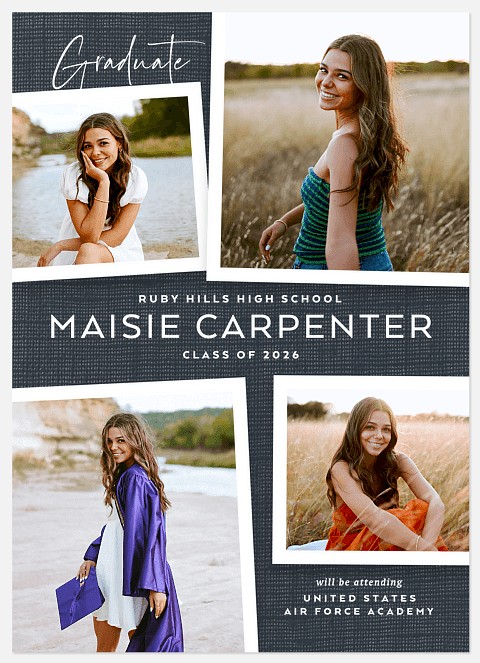 Linen Scrapbook Graduation Cards