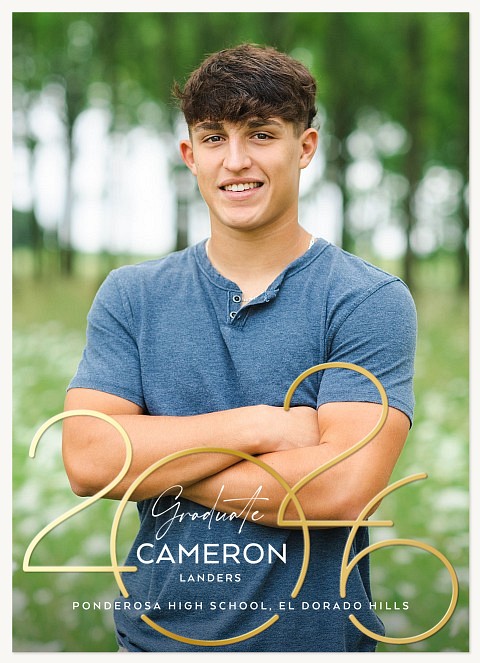 Open Numerals Graduation Cards