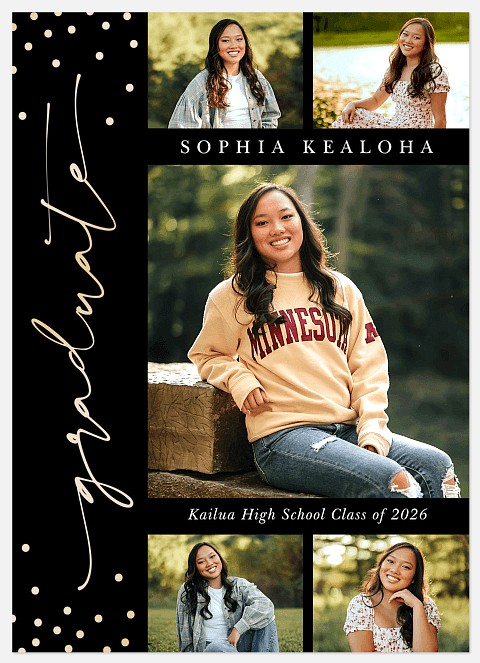 Confetti Edge Graduation Cards