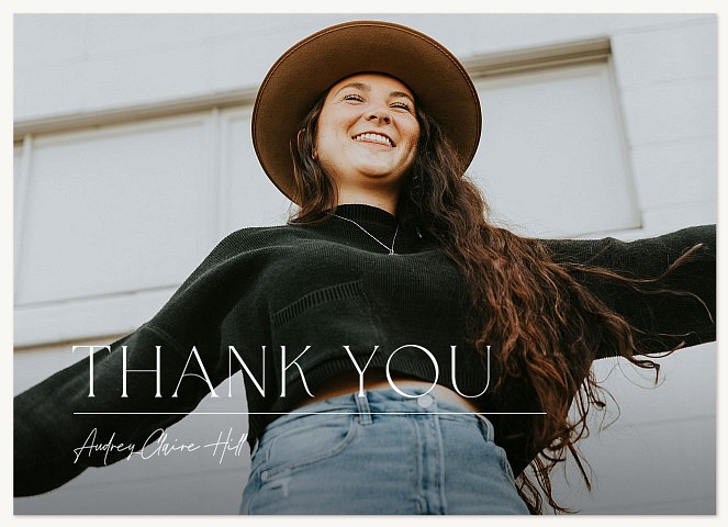 Corner Lines Thank You Cards 